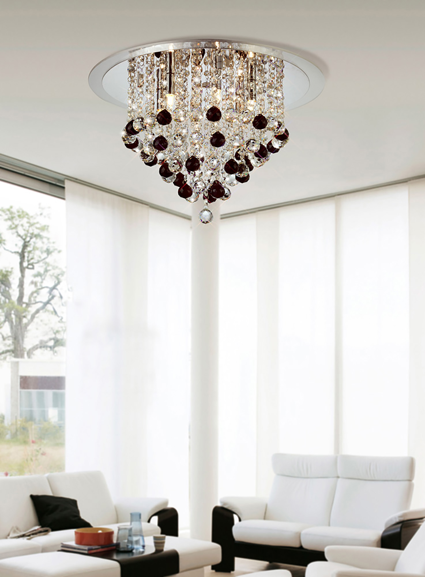 Atla Polished Chrome Crystal Ceiling Lights Diyas Flush Crystal Fittings Atla Polished Chrome Crystal Ceiling Lights Diyas Flush Crystal Fittings